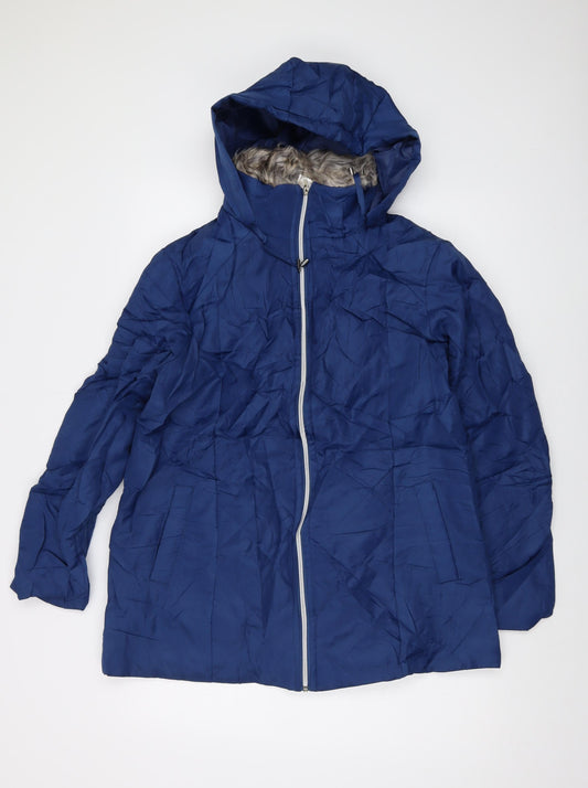 Anna de Lancay Womens Blue Jacket Size S Zip