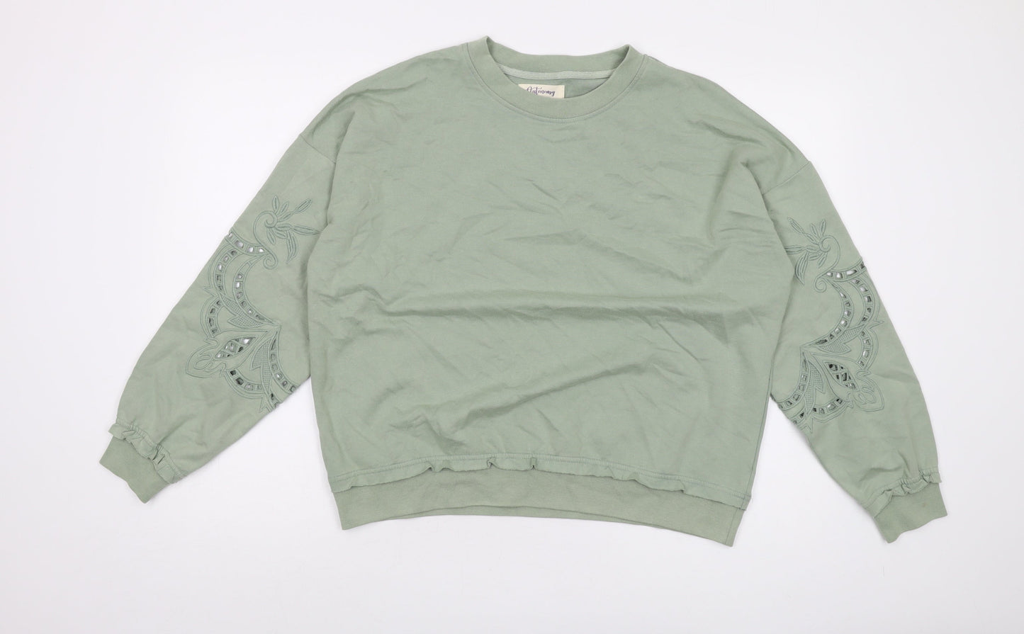 Autonomy Womens Green Cotton Pullover Sweatshirt Size S Pullover