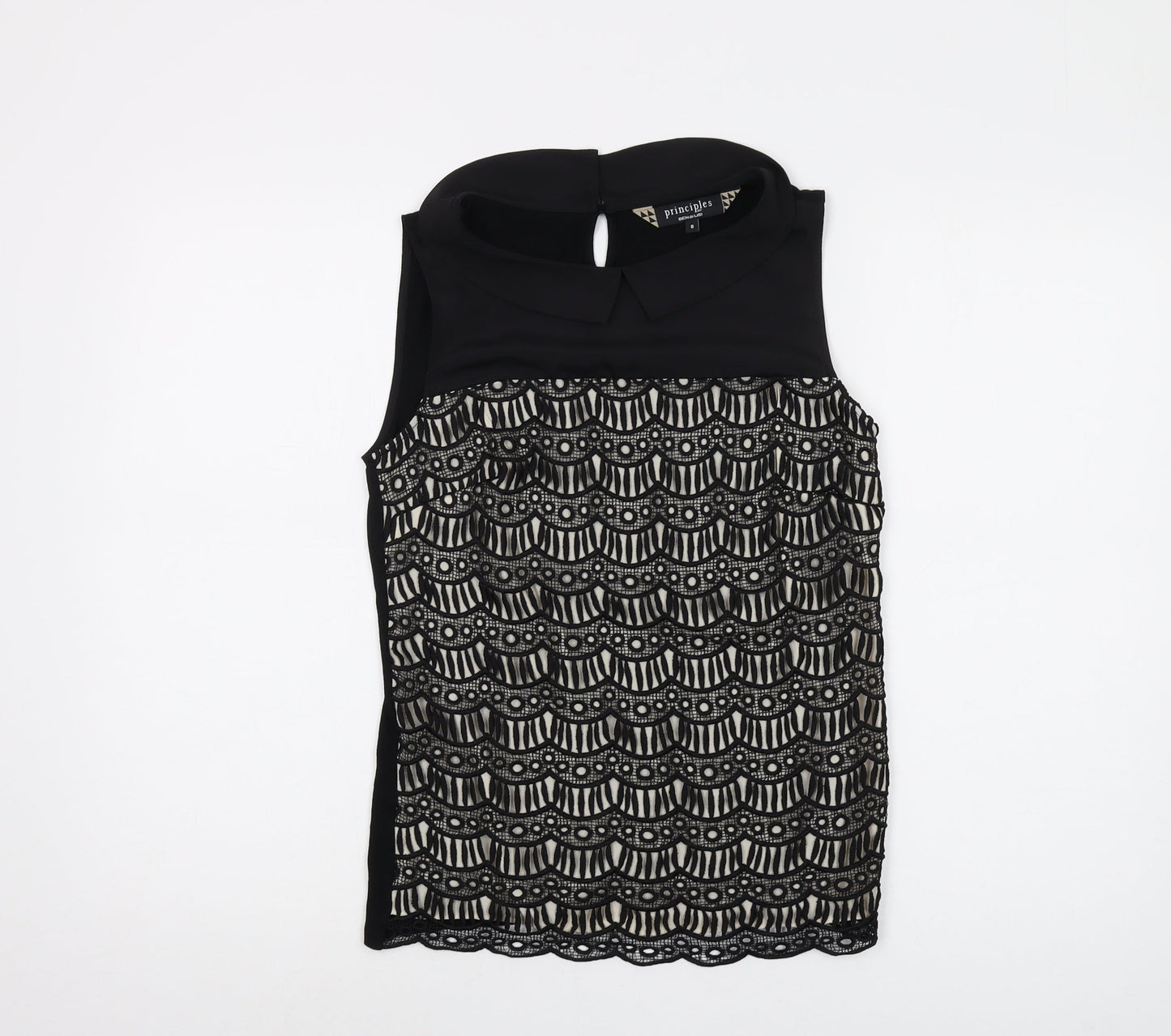 Womens UK Size 8 Principles Black Basic Tank