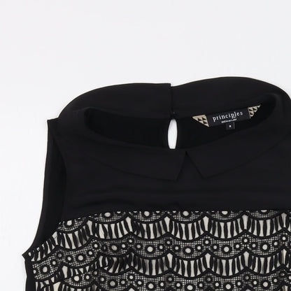 Womens UK Size 8 Principles Black Basic Tank