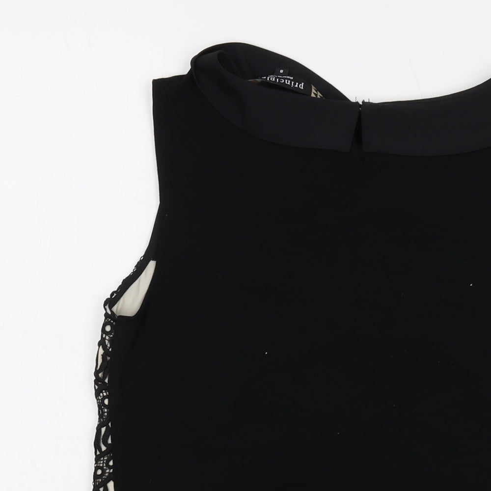 Womens UK Size 8 Principles Black Basic Tank