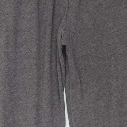 Hollister Mens Grey Cotton Trousers Size S L30 in Regular Drawstring