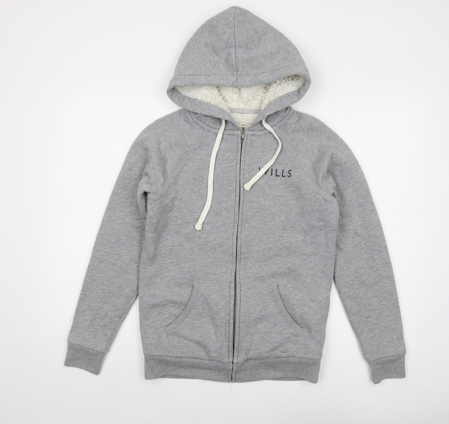 Womens UK Size 8 Jack Wills Grey Full Zip Hoodie