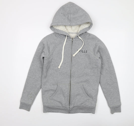 Womens UK Size 8 Jack Wills Grey Full Zip Hoodie