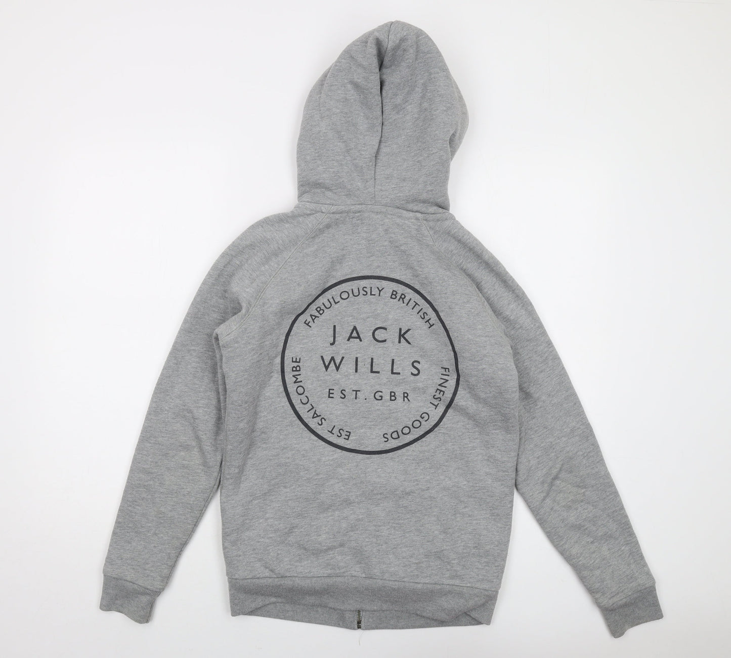 Womens UK Size 8 Jack Wills Grey Full Zip Hoodie