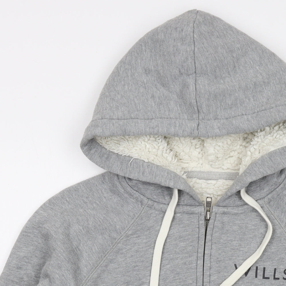 Womens UK Size 8 Jack Wills Grey Full Zip Hoodie