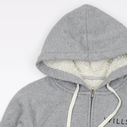 Womens UK Size 8 Jack Wills Grey Full Zip Hoodie