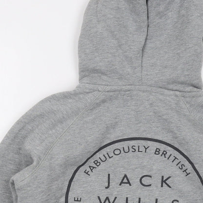 Womens UK Size 8 Jack Wills Grey Full Zip Hoodie