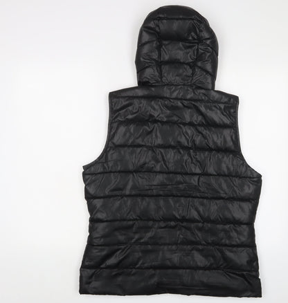 Blue Flame Womens Black Gilet Jacket Size L Zip - Zip Pockets