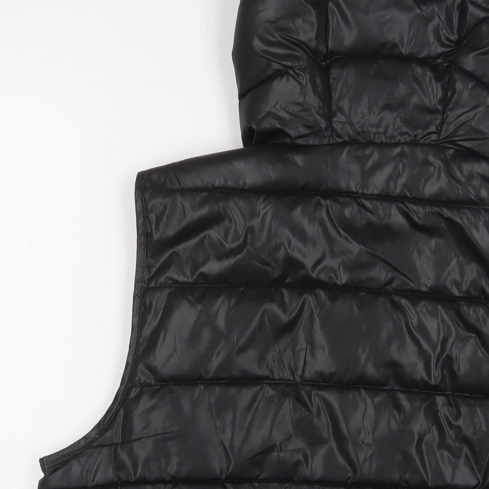 Blue Flame Womens Black Gilet Jacket Size L Zip - Zip Pockets