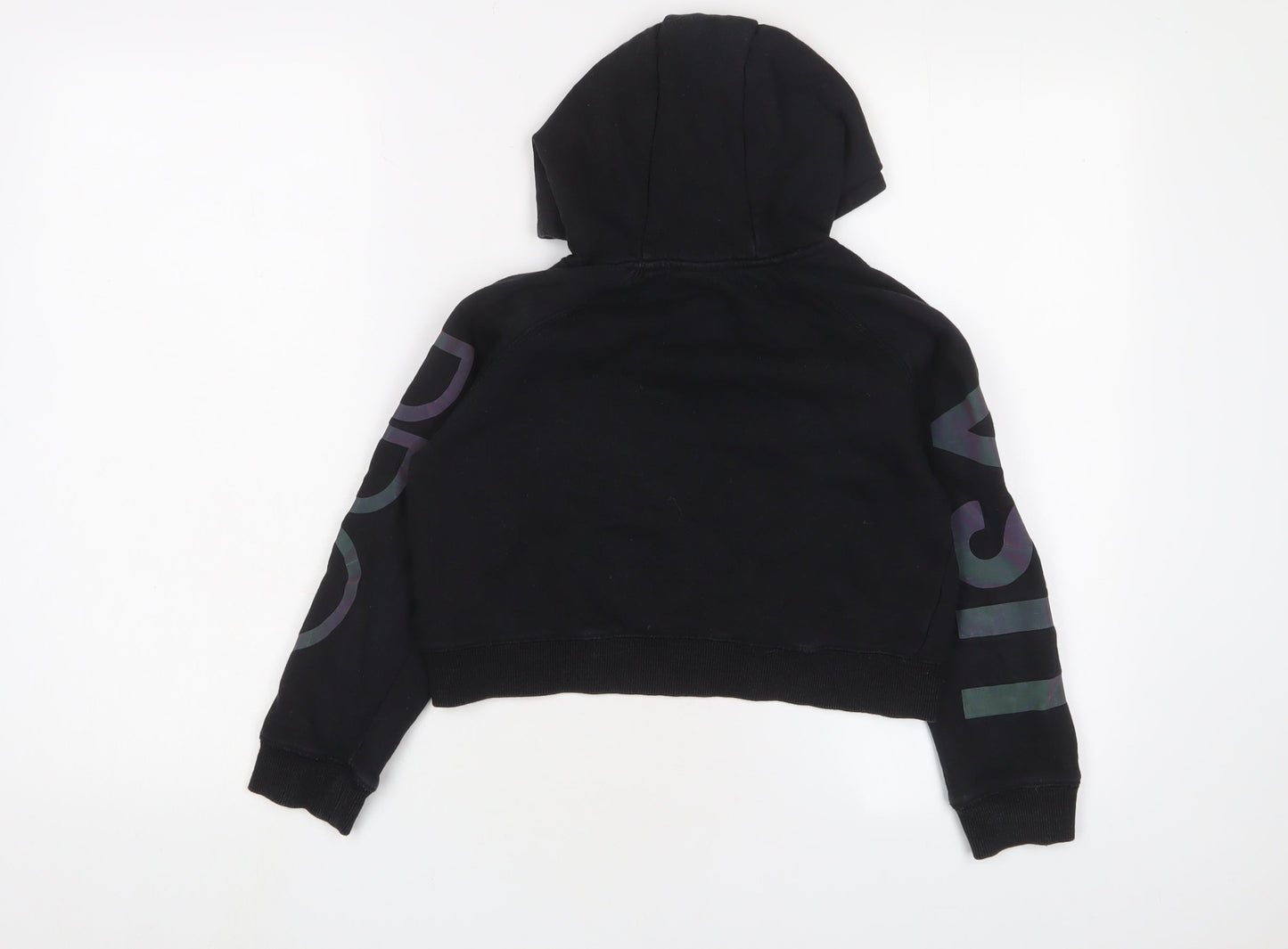USA Pro Girls Black Cotton Pullover Hoodie Size 9-10 Years Pullover - Logo