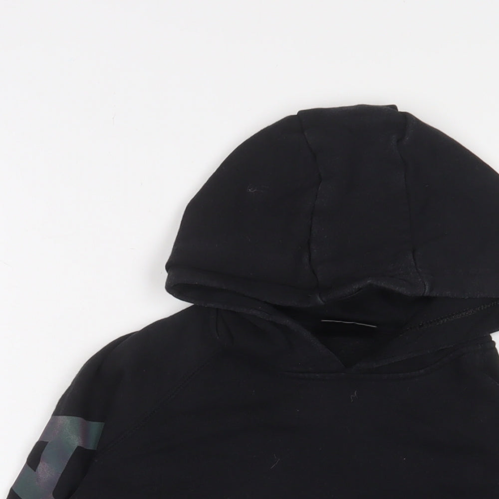 USA Pro Girls Black Cotton Pullover Hoodie Size 9-10 Years Pullover - Logo