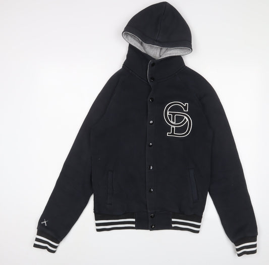 Mens UK Size S Criminal Damage Blue Pullover Hoodie