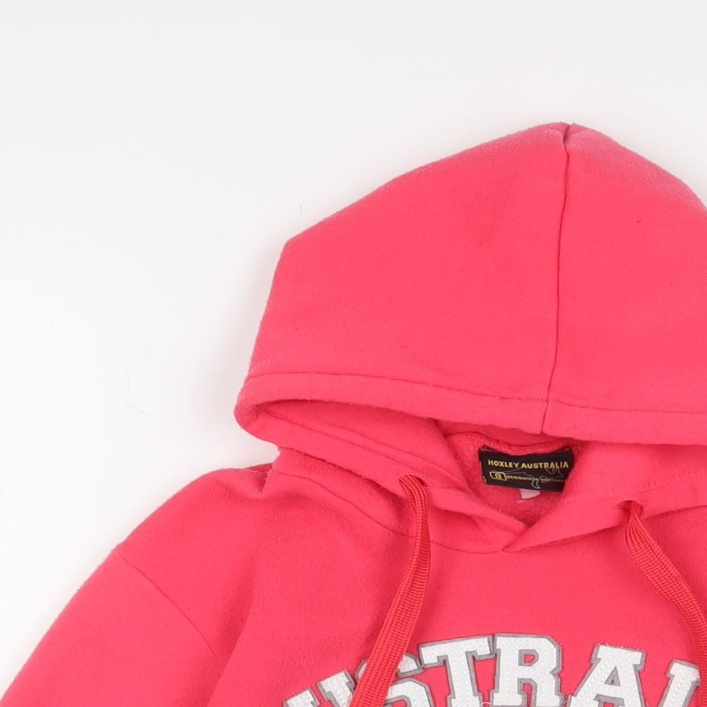 Hoxley Australia Girls Pink Polyester Pullover Hoodie Size 8 Years Pullover - Embroidered