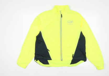 JJB Viz-24 Womens Yellow Polyester Pullover Casual Size 18 High Neck Zip