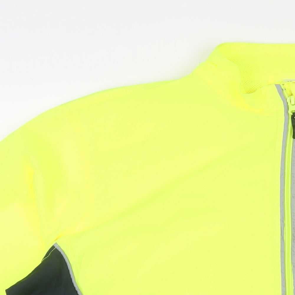 JJB Viz-24 Womens Yellow Polyester Pullover Casual Size 18 High Neck Zip