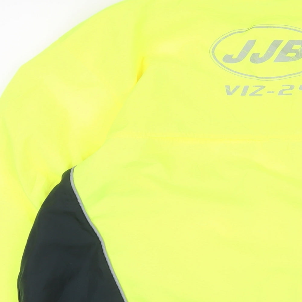 JJB Viz-24 Womens Yellow Polyester Pullover Casual Size 18 High Neck Zip