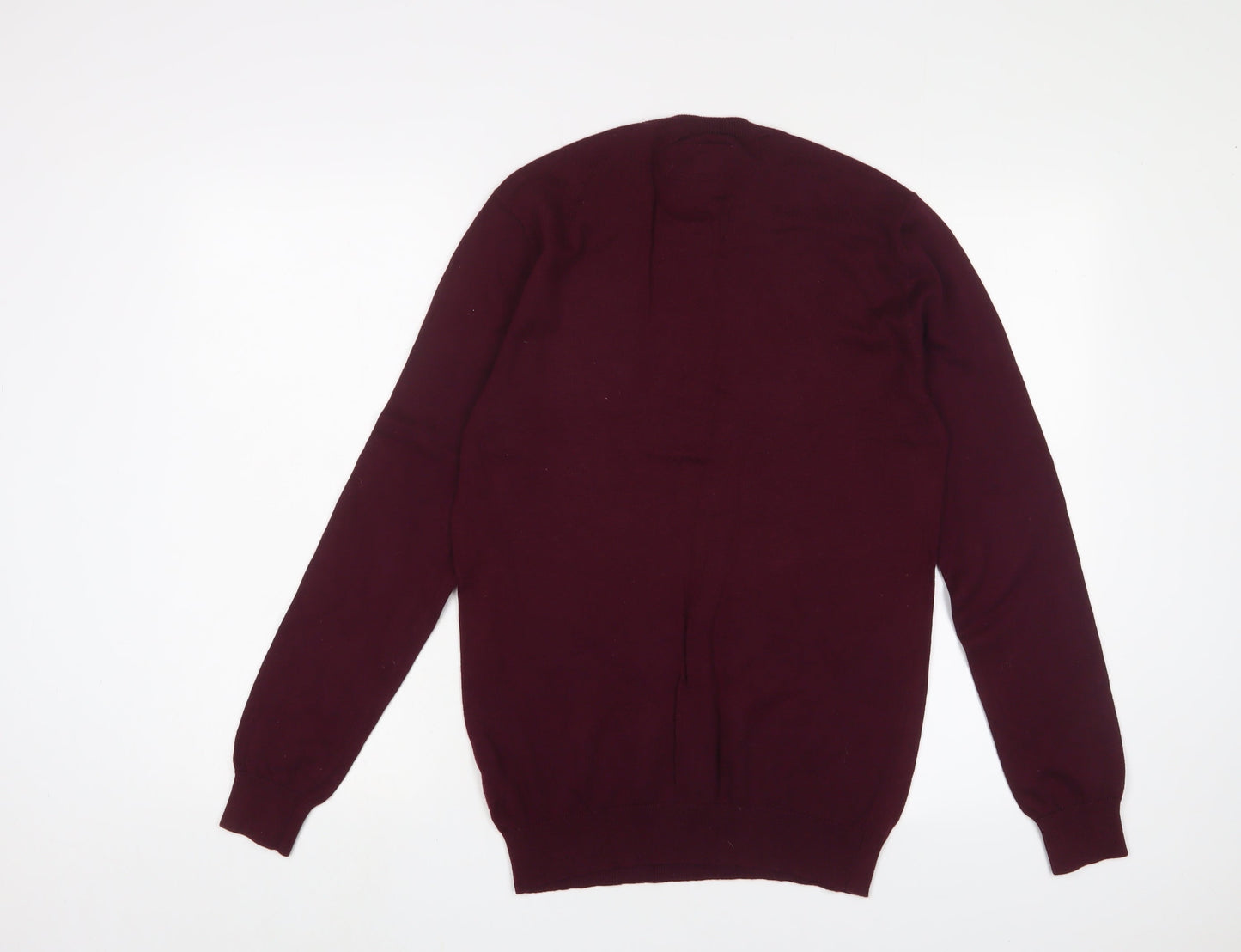 Jack Wills Mens Red Crew Neck Cotton Pullover Jumper Size XS Long Sleeve - Logo, Embroidered