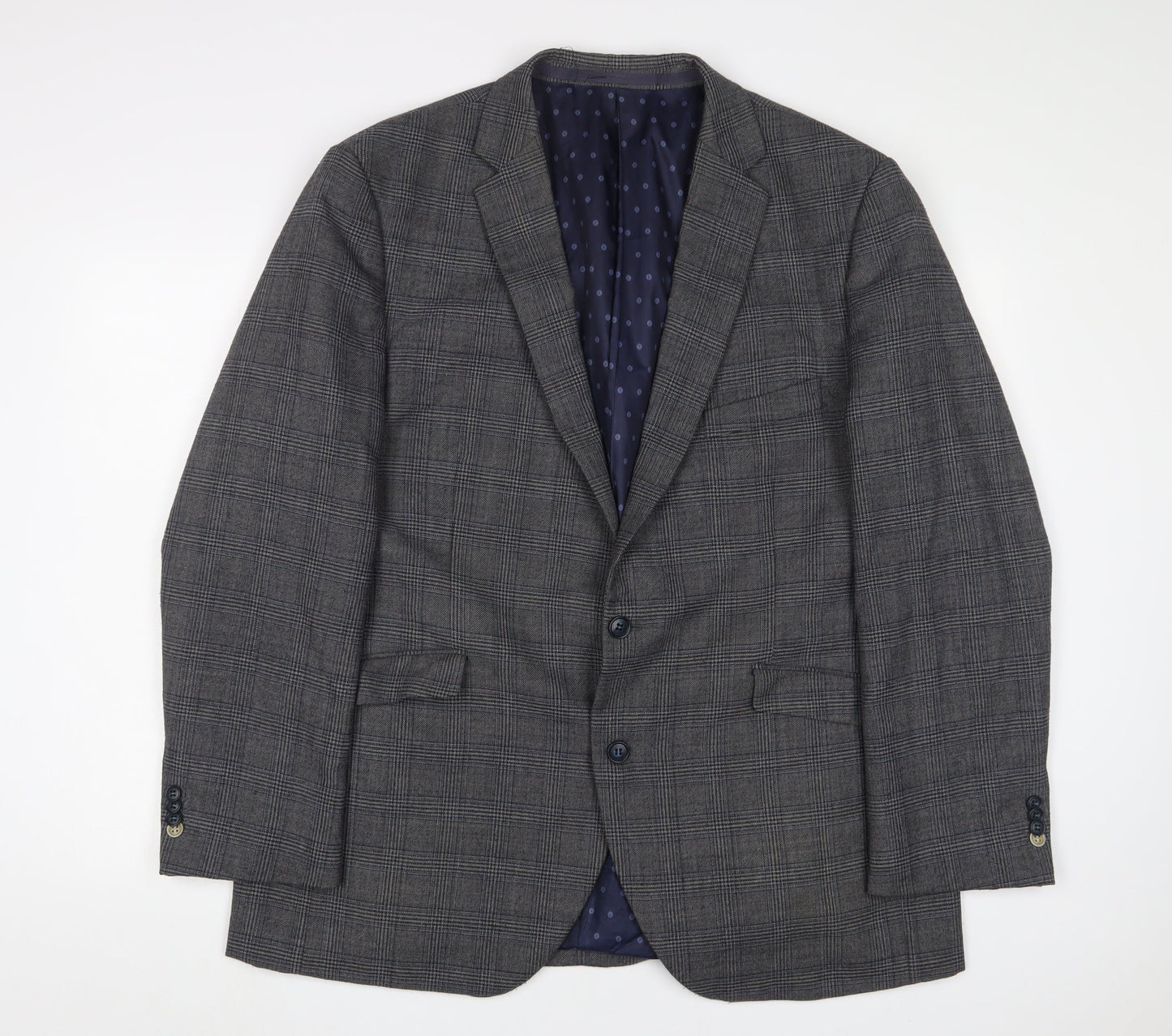 Mens UK Size 48 Brook Taverner Regular Grey Suit Jacket