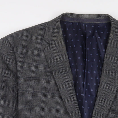 Mens UK Size 48 Brook Taverner Regular Grey Suit Jacket