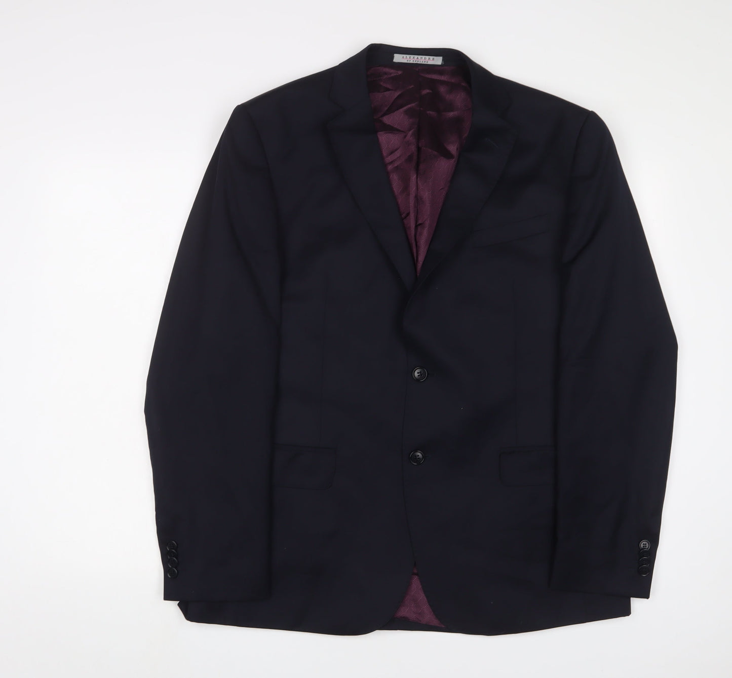 Mens UK Size 42 Alexandre of England Regular Blue Suit Jacket