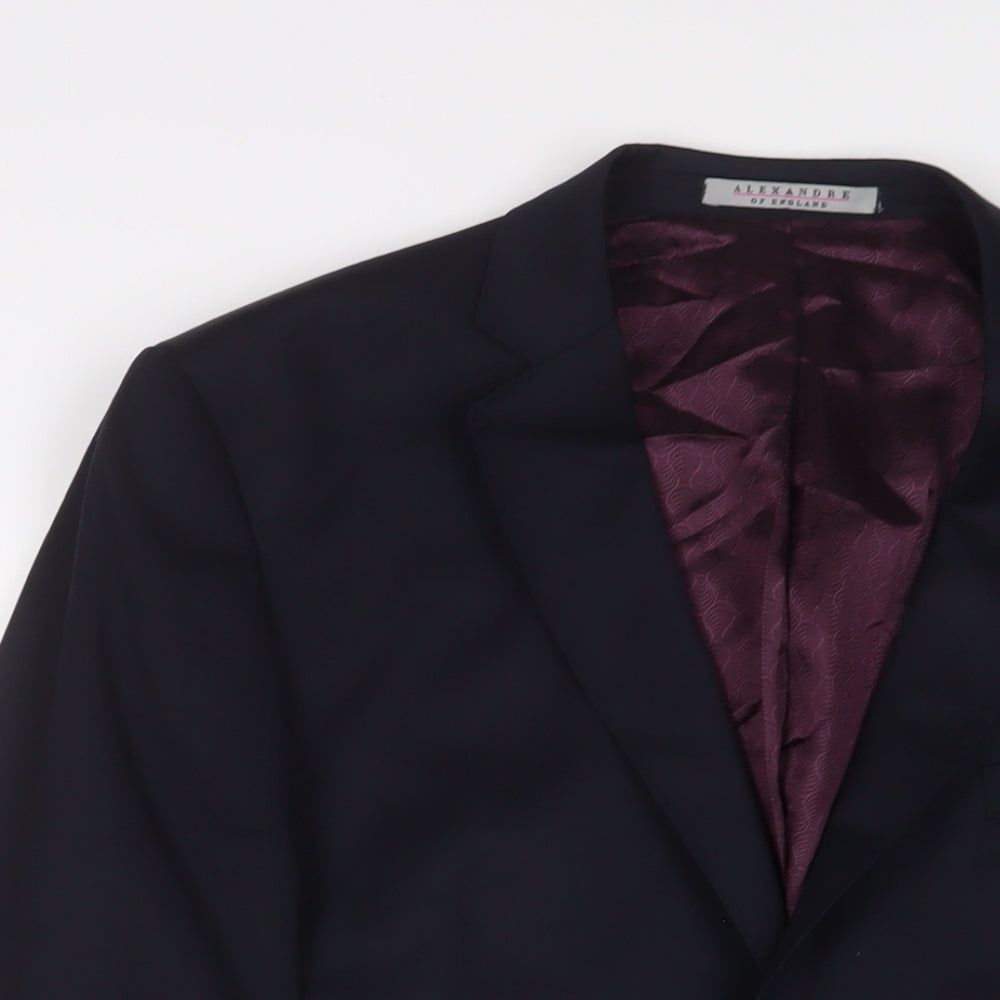 Mens UK Size 42 Alexandre of England Regular Blue Suit Jacket