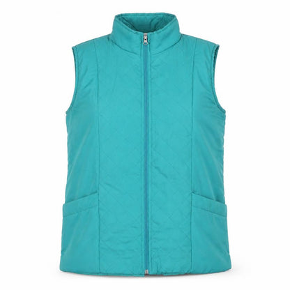 Anne De Lancay Womens Blue Gilet Jacket Size M Zip