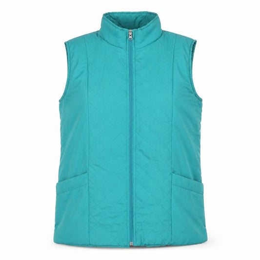 Anne De Lancay Womens Blue Gilet Jacket Size M Zip