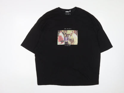 Womens UK Size L ASOS Black Basic T-Shirt