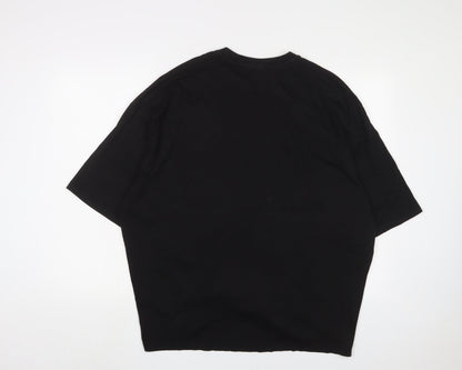 Womens UK Size L ASOS Black Basic T-Shirt