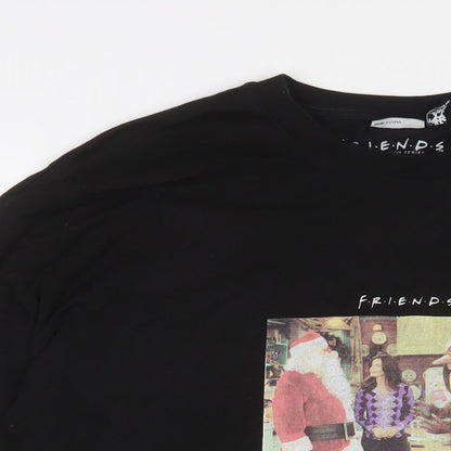 Womens UK Size L ASOS Black Basic T-Shirt