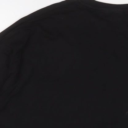 Womens UK Size L ASOS Black Basic T-Shirt