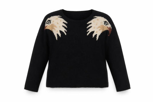 Womens UK Size 12 Yumi Black Pullover Jumper
