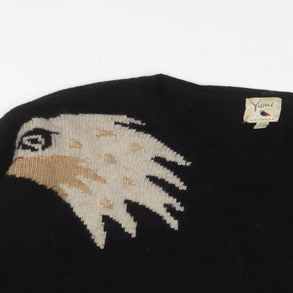 Womens UK Size 12 Yumi Black Pullover Jumper
