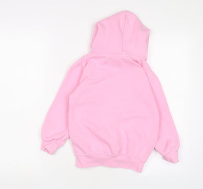 Conwyn Castle Girls Pink Cotton Pullover Hoodie Size 7-8 Years Pullover