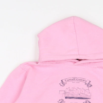 Conwyn Castle Girls Pink Cotton Pullover Hoodie Size 7-8 Years Pullover