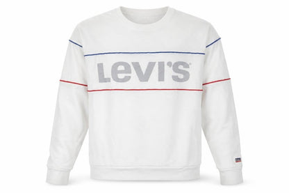 Mens UK Size L Levi's White Pullover Sweatshirt