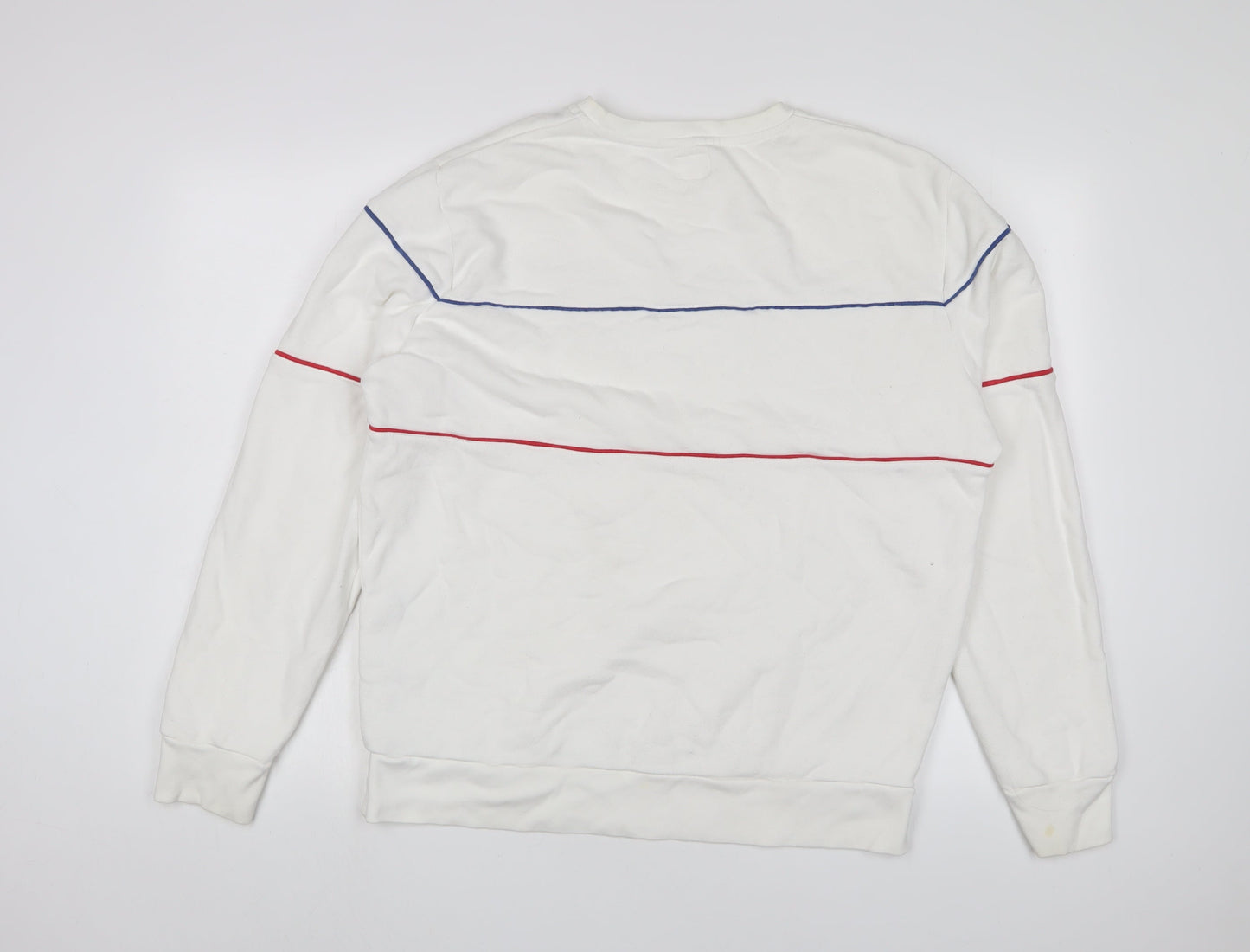 Mens UK Size L Levi's White Pullover Sweatshirt