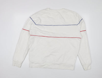 Mens UK Size L Levi's White Pullover Sweatshirt