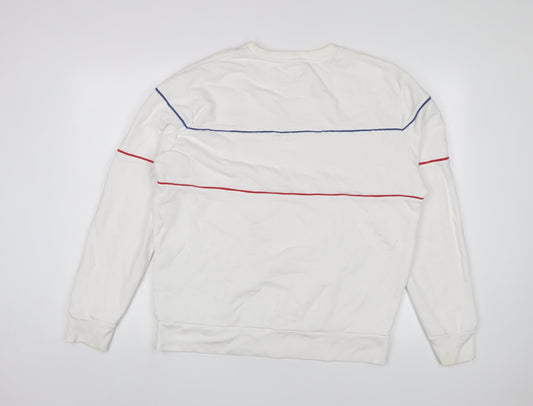 Mens UK Size L Levi's White Pullover Sweatshirt