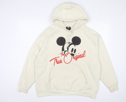 Womens UK Size S Disney Beige Pullover Hoodie