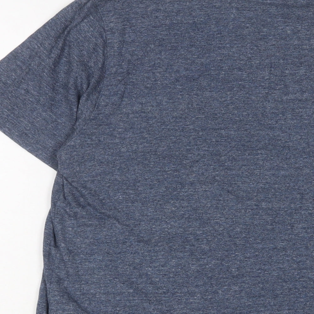 Levi's Mens Blue Cotton T-Shirt Size M Crew Neck - Logo