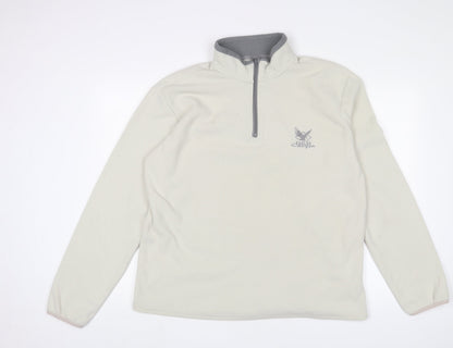 Mens UK Size M Atlas Beige Pullover Sweatshirt