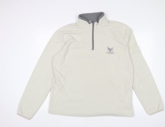 Mens UK Size M Atlas Beige Pullover Sweatshirt