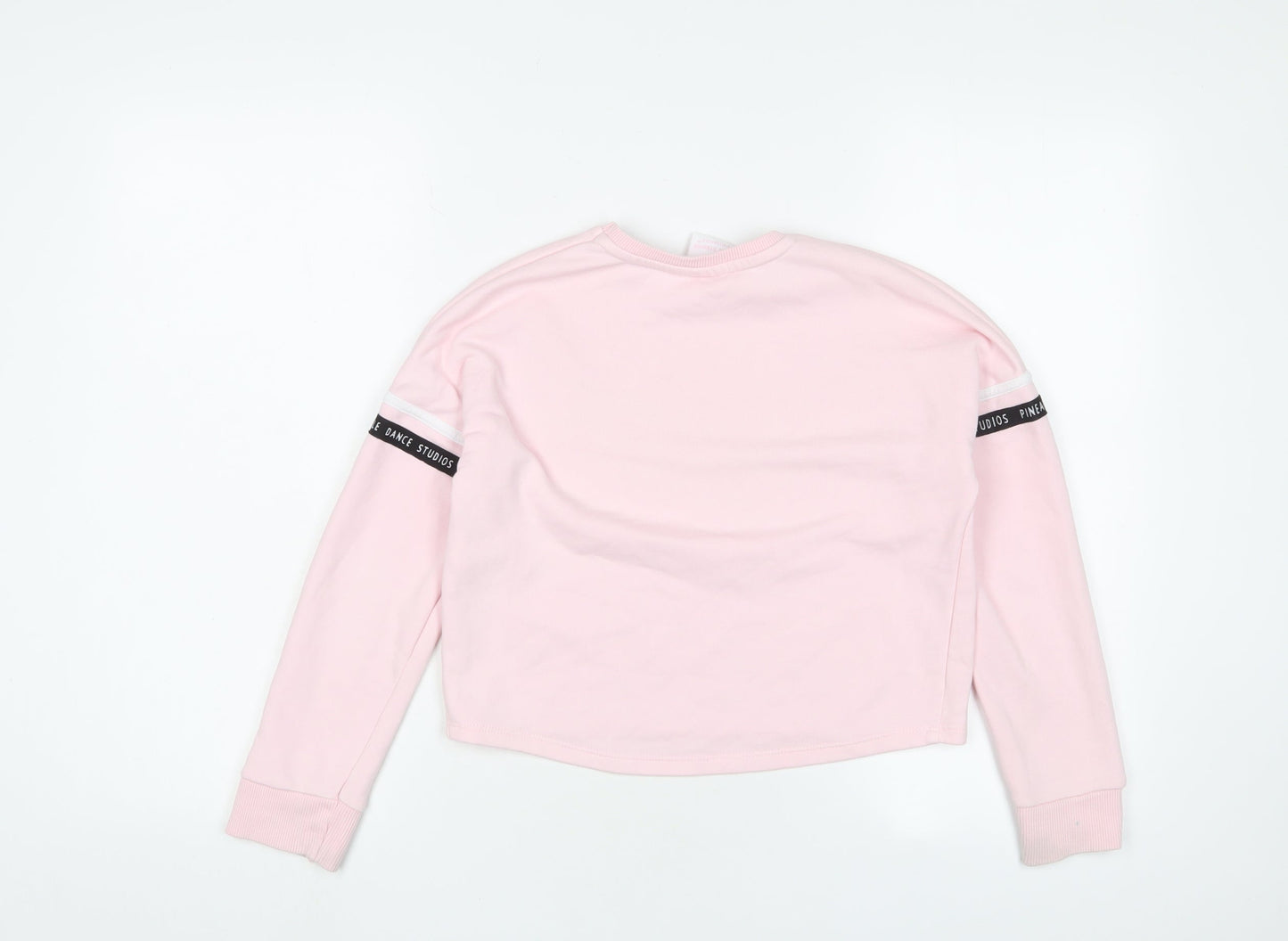 Pineapple Girls Pink Cotton Pullover Sweatshirt Size 9-10 Years Pullover - Logo, Embroidered