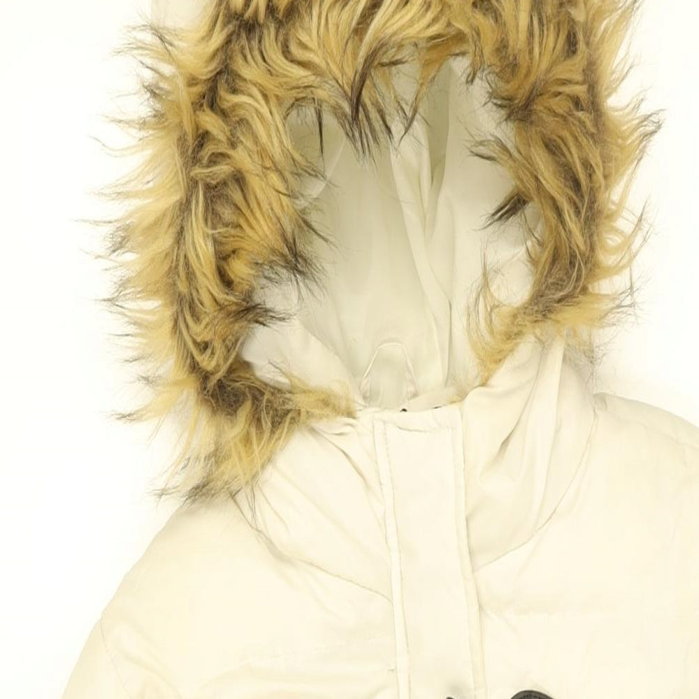 Womens UK Size 8 Brave Soul White Puffer Jacket