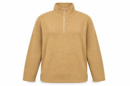 Bonmarché Womens Beige Polyester Pullover Sweatshirt Size M Zip