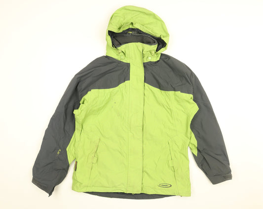 Womens UK Size 12 Mountain Life Green Rain Coat