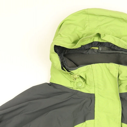 Womens UK Size 12 Mountain Life Green Rain Coat
