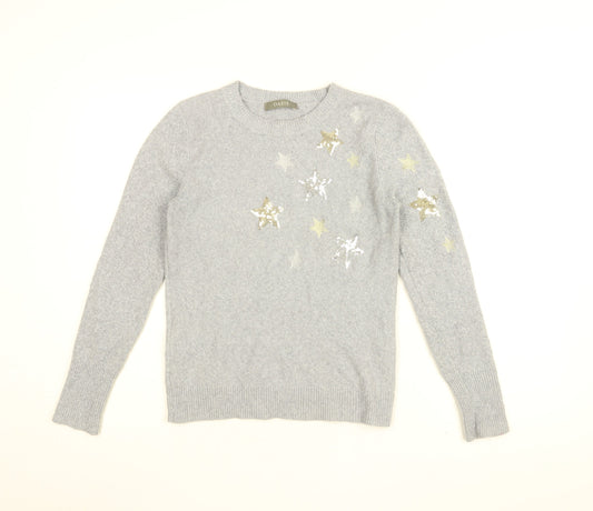 Womens UK Size S Oasis Grey Pullover Jumper